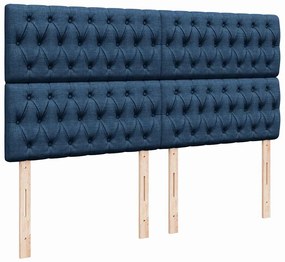 Οθωμανικό κρεβάτι με στρώμα μπλε 180x200cm ύφασμα 3313264