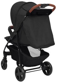 vidaXL Καροτσάκι Μωρού 2 σε 1 Ανθρακί Ατσάλινο