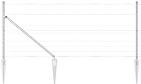 vidaXL Στύλος Περιφράξεων Γαλβανισμένο 100 x 1 μ Ατσάλι