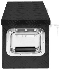 Κουτί Αποθήκευσης Μαύρο 60 x 23,5 x 23 εκ. από Αλουμίνιο - Μαύρο
