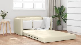 vidaXL Καναπές Κρεβάτι 2 σε 1 Κρεμ 124x71x78 cm Τεχνητό Δέρμα