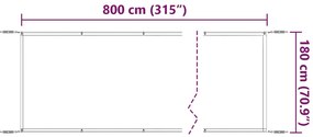 vidaXL Τέντα Κάθετη Μπεζ 180 x 800 εκ. από Ύφασμα Oxford