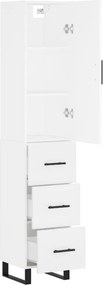 vidaXL Ντουλάπι Λευκό 34,5 x 34 x 180 εκ. από Επεξεργασμένο Ξύλο