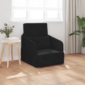 vidaXL Kαναπές κρεβάτι  2-σε-1 Μαύρος 65x80x83 εκ. Βελούδο