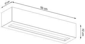 Sollux Φωτιστικό τοίχου Vega 2,σκυρόδεμα, γυαλί,2xE27/60w