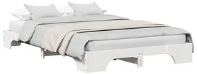 vidaXL Σκελετός Κρεβατιού Λευκό 140 x 190 cm Μασίφ ξύλο πεύκου