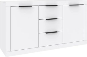 Μπουφές Doha pakoworld σε λευκή απόχρωση 150x45x80.5εκ