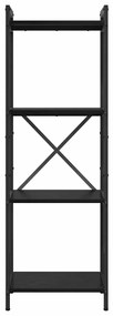 vidaXL Βιβλιοθήκη Μαύρη δρυς 40 x 30 x 118 εκ Επεξεργασμένο ξύλο