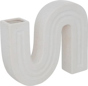 Βάζο Snaky pakoworld κεραμικό σε λευκή απόχρωση 25x5x21εκ