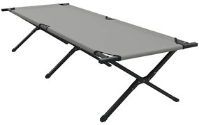 vidaXL Αναδιπλούμενο Κρεβάτι Κάμπινγκ 2 pcs Γκρι Ύφασμα Oxford