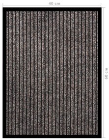 vidaXL Πατάκι Εισόδου Ριγέ Μπεζ 40 x 60 εκ.