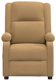 vidaXL Πολυθρόνα Ανακλινόμενη με Ανύψωση Καφέ Βελούδινη