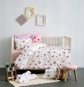 ΣΕΤ ΣΕΝΤΟΝΙΑ BEBE 120X160 ΚΟΥΝΙΑΣ ΧΩΡΙΣ ΛΑΣΤΙΧΟ - ALFIE PINK SB Home