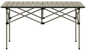Outsunny Τραπέζι κάμπινγκ Αναδιπλούμενο τραπέζι με ρολό επιφάνεια τραπεζιού Τραπέζι κήπου από αλουμίνιο 2 άτομα 95 x 55cm Χακί