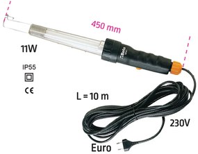 Λάμπα φθορισμού 230V/11W με καλώδιο 10m. LAMB018410001