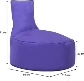 Πουφ παιδικό Bingo Megapap 100% αδιάβροχο χρώμα μωβ