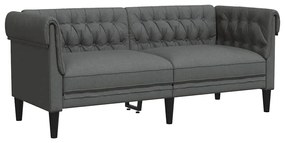 vidaXL Καναπές Chesterfield Σκούρο γκρι 182.5 x 74.5 x 74.5 εκατοστά