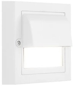 Απλίκα Φωτιστικό Τοίχου LED 6W 3CCT IP65 13,5x13,5cm Senario Pro Eurolamp 145-52124 Λευκό