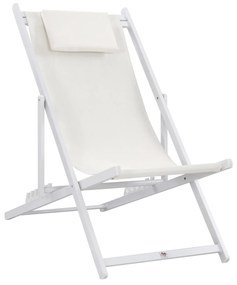 LOUNGE CHAIR PROFESSIONAL KEA  ALUMINUM &amp; TEXTILENE IN WHITE COLOR 59,5x102,5x94Hcm.