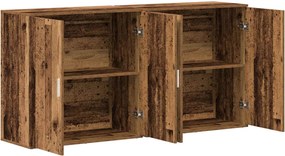 vidaXL Πλαϊνό γραφείο 2 pcs Παλιό ξύλο 79 x 38 x 80 εκ.