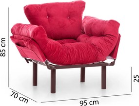 Πολυθρόνα Κεραμιδί NITTA SINGLE 70x95x85