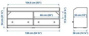HAUGA έπιπλο TV, 138x36x54 cm 004.150.47