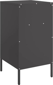VidaXL Κομοδίνα 2 τεμ. Μαύρα 36x39x68 εκ. από Χάλυβα