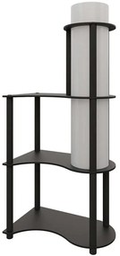 Φωτιστικό Δαπέδου Με Ραφάκια 666PTR1111 50x30x120cm 1xE27 40W Black Opviq