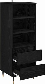 vidaXL Highboard Μαύρη Οξυά 40 x 36 x 110 εκ. Επεξεργασμένο ξύλο