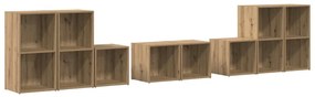 vidaXL ΣΕΤ ΒΑΘΜΟΛΟΓΗΣΗΣ ΤΗΛΕΟΡΑΣΗΣ 8 pcs Artisan Oak 37 x 35 x 72 εκ.