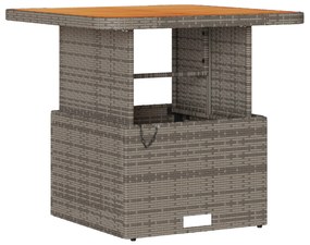 vidaXL Σετ Εξωτερικής Τραπεζαρίας 3 Τεμαχίων με Μαξιλάρια Γκρι Συνθετικό Ρατάν και Ακακία