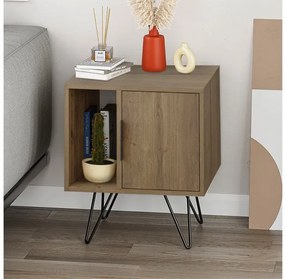 Κομοδίνο μελαμίνης Glynn Megapap ανοιχτό καρυδί 50,2x44,6x60εκ. GP037-0081,3-GP037-0081,3-Καφέ GP037-0081,3