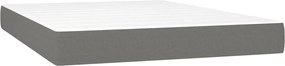vidaXL Κρεβάτι Boxspring με Στρώμα Σκούρο Γκρι 140x200 εκ Υφασμάτινο
