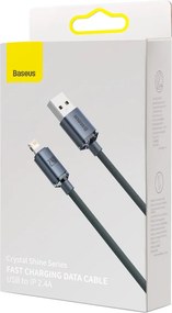 Baseus Crystal Shine cable USB to Lightning, 2.4A, 2m (black)