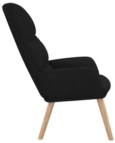 vidaXL Πολυθρόνα Relax Μαύρη Υφασμάτινη