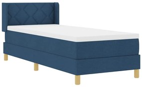 vidaXL Κρεβάτι με Ελατήρια με στρώμα Μπλε 80 x 200 cm ύφασμα