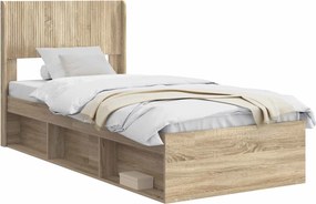vidaXL Καλάθι με αποθήκη και κεφαλάρι Sonoma Δρυς 75 x 190 cm