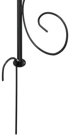 vidaXL Αψίδα Κήπου Μαύρη Ø180 x 255 εκ. Ατσάλινη