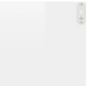 Ραφιέρες Τοίχου 2 τεμ. Γυαλιστερό Λευκό 40 x 11,5 x 18 εκ. - Λευκό