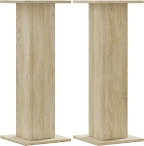vidaXL Βάσεις Ηχείων 2 Τεμ. Sonoma Δρυς 30x30x80εκ. Επεξεργασμένο Ξύλο