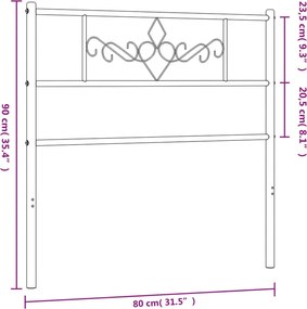 vidaXL Ανταλλακτικό κεφαλάρι Λευκό 75 εκ. Μεταλλικό