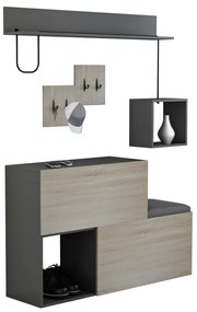 ΕΠΙΠΛΟ ΕΙΣΟΔΟΥ CERB HM8957.11 ΜΕΛΑΜΙΝΗ ΣΕ SONAMA-ΓΚΡΙ 120x20x72Υ εκ.