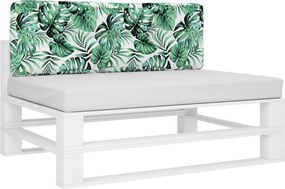 vidaXL Μαξιλάρι Παλέτας με Σχέδιο Φύλλων 120 x 40 x 12 εκ. Υφασμάτινο