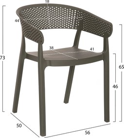 ΠΟΛΥΘΡΟΝΑ ΠΟΛΥΠΡΟΠΥΛΕΝΙΟΥ PERFOE HM5941.07 DARK OLIVE 53,5x50,5x73Υεκ.