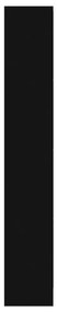 Παπουτσοθήκη Μαύρη 63x24x147 εκ. από Επεξεργασμένο Ξύλο - Μαύρο