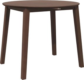 vidaXL Τραπέζι τραπεζαρίας καφέ μασίφ ξύλο καουτσούκ