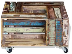 Τραπεζάκι Σαλονιού 70 x 70 x 35 εκ. από Ανακυκλωμένο Ξύλο - Πολύχρωμο