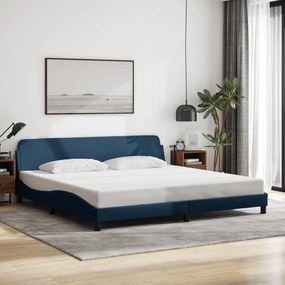 VidaXL Σκελετός Κρεβατιού Dover Μπλε 200x200 εκ.Υφασμάτινο