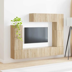 vidaXL Σετ επίπλου τηλεόρασης 5 pcs Δρύς Sonoma Επεξεργασμένο ξύλο