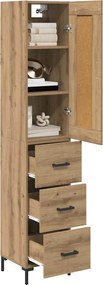 vidaXL Highboard Artisan Oak 34,5 x 34 x 180 εκ. Επεξεργασμένο Ξύλο